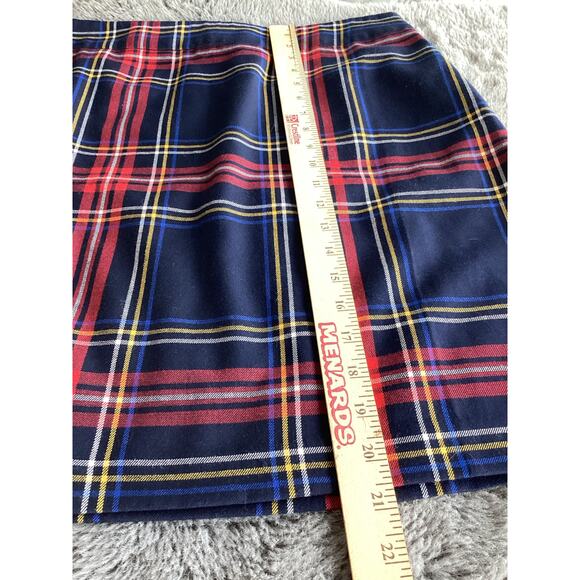 Talbots size 12 tartan A line holiday Christmas blue plaid wool blend lined - Picture 11 of 12